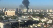 Sao Paulo plane crash horror in Barra Funda as huge plumes of smoke seen across city