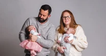 Couple win rainbow twins in competition - ending 12-year quest to become parents