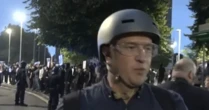 Sky News host warns 'move if you feel unsafe' as 'missiles' thrown near reporterSky News