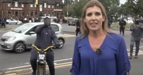 Frightening moment Sky News broadcast is cut short by masked protestersSky News