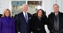 Joe Biden has awkward moment with wife Jill and then AGAIN with Kamala Harris