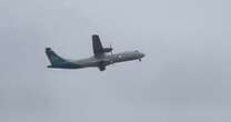 Horror moment passenger plane forced to abort landing in gale force winds at major UK airport