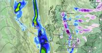 UK snow maps show exact time blizzard will hit FOUR major cities next week