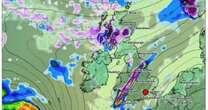 Snow maps show exact time 268-mile band of ice to sweep across England