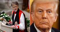 Donald Trump stony-faced as Bishop 'lectures' President at prayer service