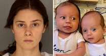 Woman accused of murdering friend's six-week-old as she babysat him and twin brother