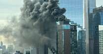 Hudson Yards fire: Huge blaze in New York skyscraper as black smoke fills sky above city