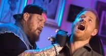 Prince Harry screams as he gets 'neck tattoo' from huge country singer