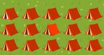 Only people with a high IQ can spot 6 different tents in less than 21 secondsBrainteasers