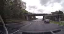 Drivers forced to swerve head-on crash as Citroën driver zooms wrong way on M55 motorway