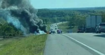 Kansas crash: Eight people killed as two cars burst into flames after horror smash