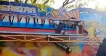 Three teenagers sent flying from fairground ride seats when safety harness 'failed'