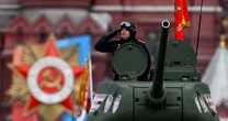 One lone tank on display at Putin's 'Victory Day parade' as President addresses 'tough time'