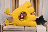 Katherine Ryan steals the show in giant Monster Munch costume on London streets