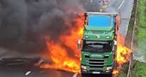 M5 traffic: Drivers leave cars as huge lorry fire closes motorway and causes travel chaos