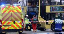 At least 13 injured in Manchester after two double decker buses smash into each other