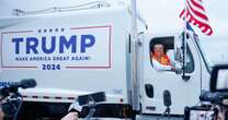 Trump dresses as garbage worker, Biden bites babies - pics shows bonkers US election