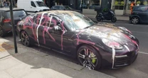 Porsche car worth £100k has 'April Fool' scrawled across it by brazen vandals