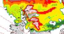 UK snow: New horror maps show brutal 445-mile wall of snow hitting Britain