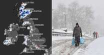 UK snow maps show 10 inches as exact dates for three-day storm revealed