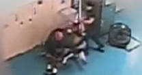 Teens caught on camera stamping on guard's head in sickening moment during prison riot