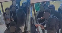 'Disorder' erupts in Starbucks with chairs thrown in the chaos as cops arrest two