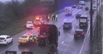 LiveM4 traffic LIVE: Travel chaos as person cut from vehicle after four-car smash