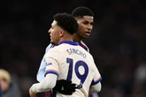 Marcus Rashford has already given Jadon Sancho Aston Villa thumbs up