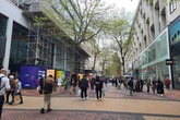 Pictures show all of the empty shops along Birmingham New Street