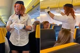 Red-faced stag dresses up as Ryanair stewardess - and then 'forced' to join crew