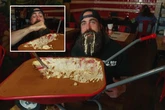 UK's most infamous eater takes on iconic wheelbarrow of tiramisu - it weighs 6kg