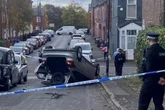 Major stabbing incident after car chase as vehicle seen on its roof