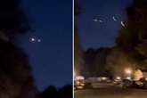 Flashing UFOs seen near Air Force base where huge 20-mile long ‘mothership’ was spotted