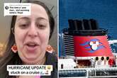 Influencer's Disney Cruise horror as Hurricane Milton traps on a cruise during