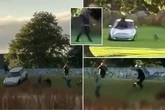 Machete gangs hack at each other as XL Bully killed before Mini driver mows down enemy