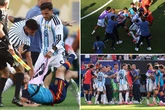 Argentina flops punch Spain stars in 'disgusting' brawl after losing World Cup final