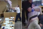 Dramatic moment man leaps from the dock and tries to escape courtroom