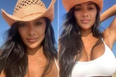 Nicole Scherzinger flashes cleavage in paper-thin white bikini as she wows on getaway
