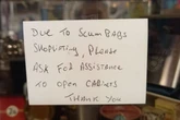Shopkeeper stunned after cops investigate 'scumbags' shoplifter sign as 'offensive'