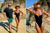 Amanda Holden, 54, wows in plunging swimsuit as she dances with Alan Carr in Greece