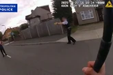 Moment 'possessed' Afghan refugee tasered by police after stabbing dog walker to death