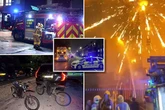 Bonfire Night chaos breaks out as firefighters attacked and baby almost hit