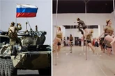 Russian military wives who pole danced in uniform face 'blasphemy punishment' over outrage