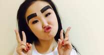 Woman with 'world's biggest eyebrows' looks unrecognisable after wiping them off