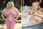 Sabrina Carpenter slips into tiny bra for bath with pigs in Manchild video pics