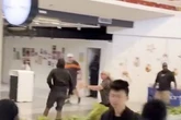 Machete-wielding man terrifies shopping centre in horror attack before hero cop steps in