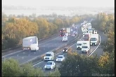 Travel chaos as major road by popular airport closed due to van fire