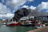 Arbroath harbour fire as firefighters tackle major blaze after black smoke fills the sky
