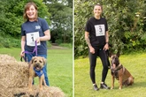 Lorraine Kelly and Victoria Pendleton take part in first-ever 'Bark Run' with 140 dogs