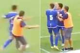 Manager runs on pitch to attack player in 'most obvious red card in football history'